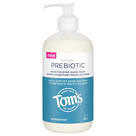 Tom's of Maine Prebiotic Moisturizing Natural Liquid Hand Soap, Peppermint, 12 oz.