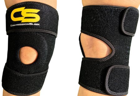 Knee Brace  Open Patella  2 Straps  Best for Support Sprains Strains Arthritis Treatment Contusions Joint Effusion Swelling Meniscus Tears Instability Cartilage Defect Sports Healing