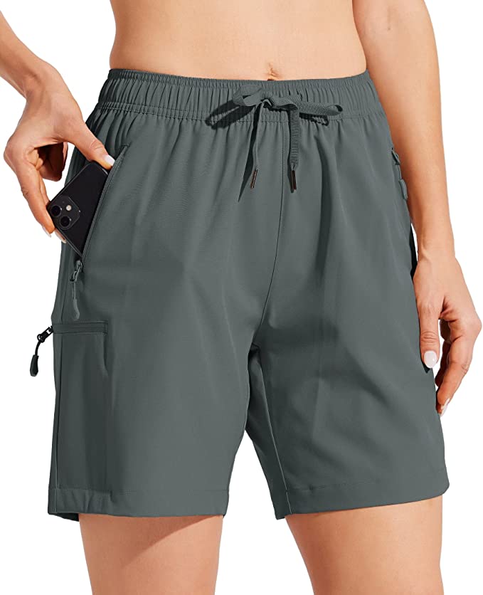 Willit Women's Hiking Cargo Shorts Quick Dry Golf Active Athletic Shorts 7" Lightweight Running Summer Shorts with Pockets