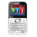 Motorola MOTOKEY EX117 3-Chip WhitePink Unlocked GSM Phone with QWERTY Keypad