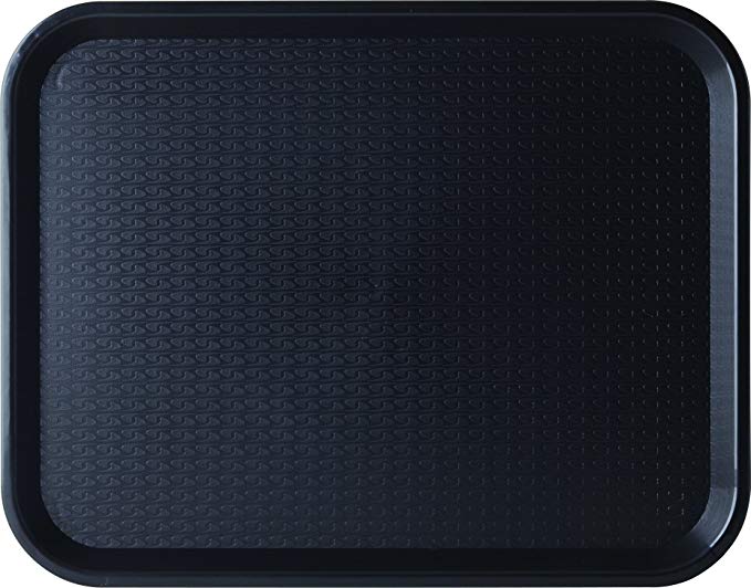 Carlisle CT141803 Café Standard Cafeteria / Fast Food Tray, 14" x 18", Black (Pack of 12)