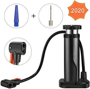 Dearwhite Bike Pump,Mini Bike Pump Compact Mini Bicycle Tire Pump Compatible with Presta and Schrader Valve Portable Bicycle Pump,Aluminum Alloy Floor Bicycle Air Pump