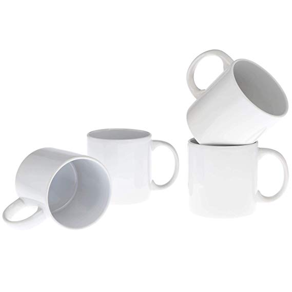 Culver 20-Ounce XL Grande Ceramic Mug Set of 4 (White)