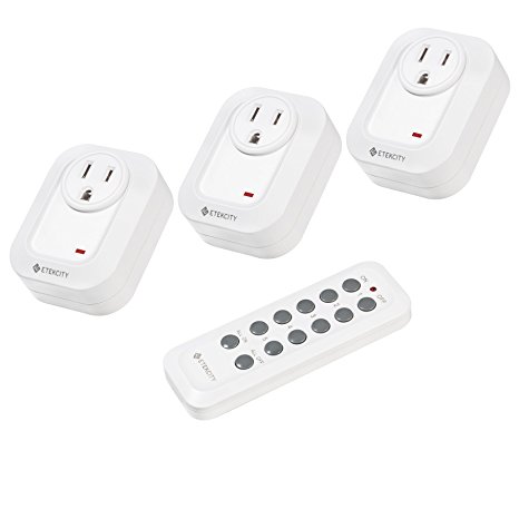 Etekcity Unify Made Upgraded Wireless Remote Control Electrical Outlet Switch, Compatible with Classic Version, White (Learning Code, 5Rx-2Tx) (3Rx-1Tx)