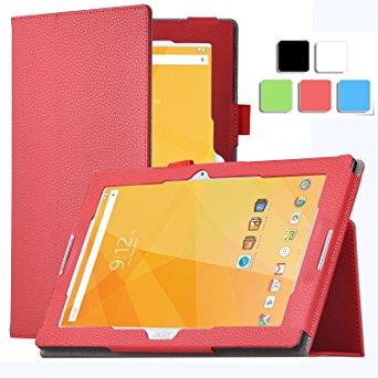 Acer Iconia One 10 B3-A20 case, KuGi ® Multi-Angle Stand Slim-Book PU Leather Cover Case only fit for for Acer Iconia One 10 B3-A20 tablet (Red)