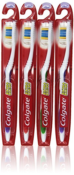 Colgate Extra Clean Toothbrush Full Head Firm #40, Brushes Hard (Pack of 6)