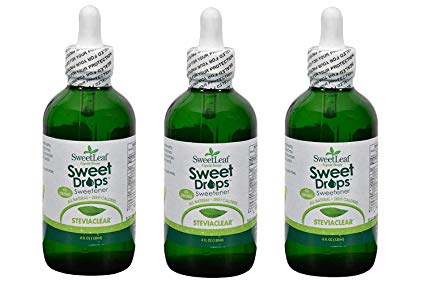 SWEETLEAF STEVIA SteviaClear Liquid Extract 4 OZ (Set of 3)