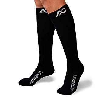 ACTINPUT Compression Socks 20-30mmHg For Men & Women - Best Stocking For Running, Medical,Flight Travel & Maternity Pregnancy