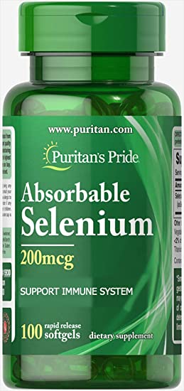 Puritan's Pride Absorbable Selenium 200 mcg-100 Softgels