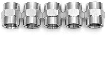 LTWFITTING Bar Production Stainless Steel 316 Pipe Fitting 1/2" Female NPT Coupling Water Boat (Pack of 5)
