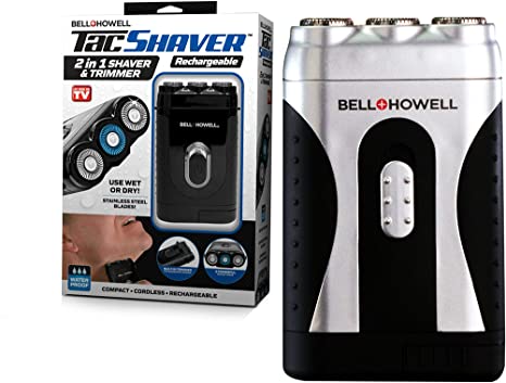 Bell Howell TACSHAVER Moustache and Beard Trimmer, Shaver Seen On TV (Deluxe-Rechargeable)
