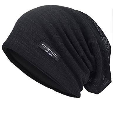 VECRY Men Slouch Hollow Beanie Thin Summer Cap Skullcap