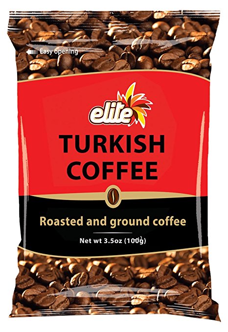 Elite Turkish Ground Roasted Coffee Bag, 3.5000-ounces (6 Pack)