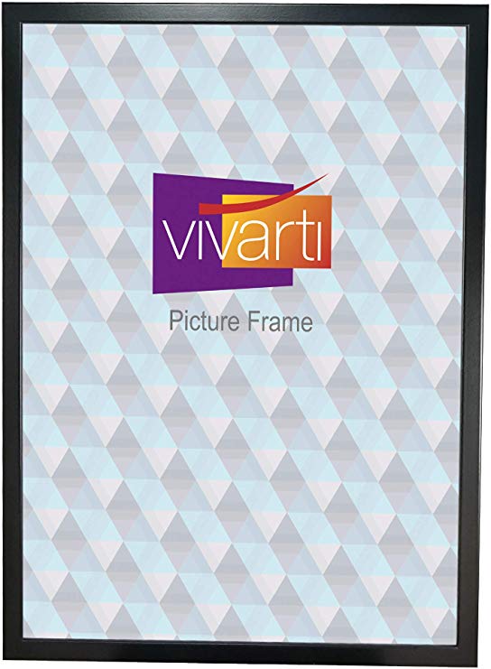 Vivarti Thin Matt Black Picture Frame, A2 Size, 59.4 x 42 cm,