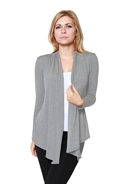 Free to Live Women's Light Weight Open Front Cardigan Sweater Made In USA
