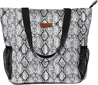 ESVAN Original Floral Water Resistant Large Tote Bag Shoulder Bag for Gym Beach Travel Daily Bags Upgraded