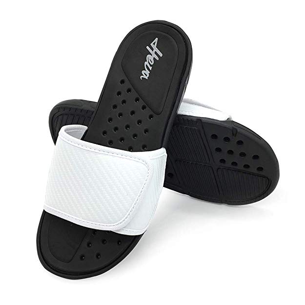 L&M Men's Adjustable Slides Comfort Slides Sandals Sports Slippers