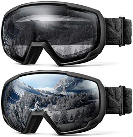 OutdoorMaster Kids Ski Goggles - Helmet Compatible Snow Goggles for Boys & Girls with 100% UV Protection