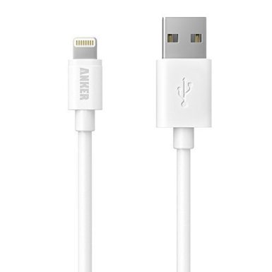 Anker Lightning to USB Cable 9ft  27m Extra Long with Compact Connector Head Apple MFi Certified for iPhone 6s Plus iPhone 6 Plus iPad and iPod White