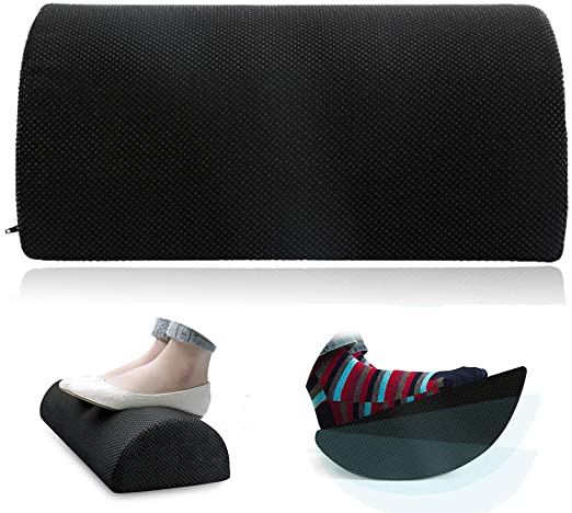 Office Desk Foot Rest Cushion, Foot Rest Under Desk and Soft Yet Firm Memory Foam Foot Pillow with Micro Beads Massage Surface and Non-Slip, Memory Comfy Cushionfor Home,Office,School,Best Gift