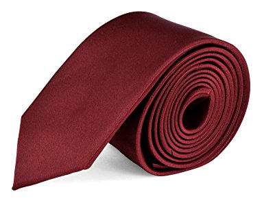 Moda Di Raza- Mens Skinny Slim Tie Silk Finish Polyester Men necktie