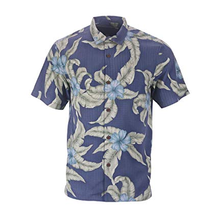 Havana Breeze Men's 100% Silk Relaxed-Fit Camp Shirt