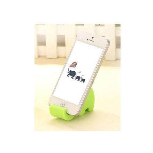 HuntGold Super Cute Mini Elephant Cellphone Holder Stand for iPhone 5G 5S 4S Galaxy Note 2 3(Blue)