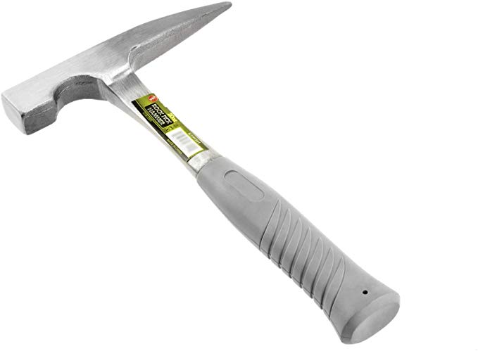 SE 8399-RH-Rock 20-Ounce-11-Inch Rock Pick Hammer, Rubberized Handle, with Plastic Tip Cover