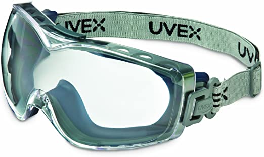 Uvex Stealth OTG Safety Goggles with Clear HydroShield Anti-Fog Lens & Fabric Headband (S3970HSF)