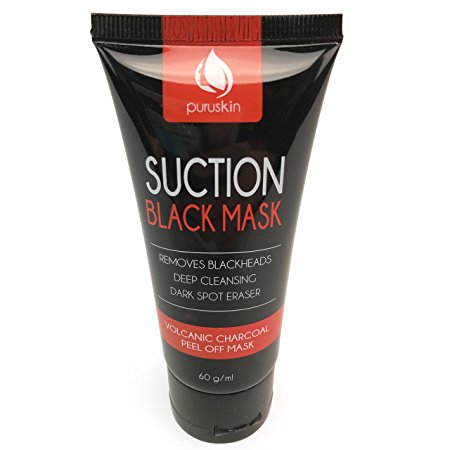 BEST PURIFYING PEEL OFF MASK for Men for Blackhead Removing Radiance, Deluxe Volcanic Charcoal Suction Black Face Masks for Deep Cleansing, Exfoliating, Acne, Oil-Control, Shrinks & Cleans Out Pores!