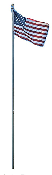 WindStrong® 25 FT In Ground Heavy Duty Commercial Grade Tapered Flag Pole Flagpole Comes with Deluxe Rotating Top Truck for Business Government and Residential Made in The USA Holds Two Flags