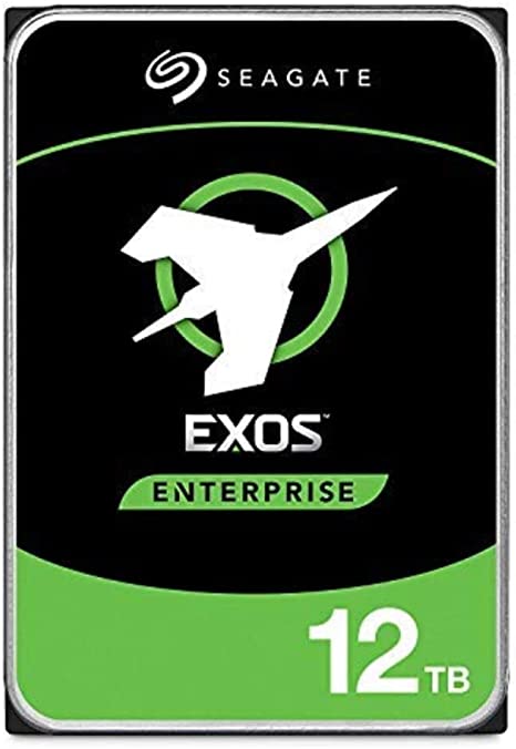 Seagate 12 TB Exos X12 3.5 Inch Enterprise Class Internal Hard Drive (7200 RPM, 256 MB Cache, SATA 6 Gb/s, Up to 261 MB/s, Model: ST12000NMZ007/NM0007)