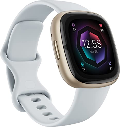 Fitbit Smartwatch per Fitness e Benessere Sense 2 con GPS Integrato, funzioni avanzate per Il Tuo Benessere, Fino a 6 Giorni di autonomia e Compatibile con Android e iOS