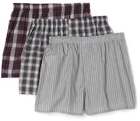 Fruit of the Loom Men'slow rise collection woven boxer(Pack of 3)