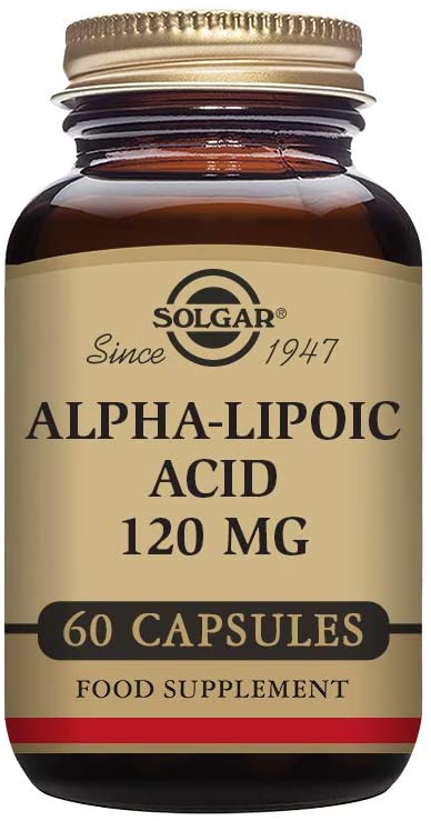 Solgar 120 mg Alpha-Lipoic Acid Vegetable Capsules - Pack of 60