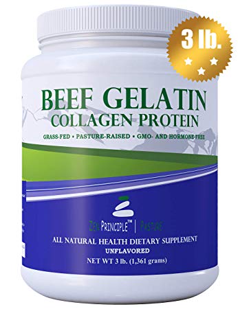 EXTRA LARGE Grass-Fed Gelatin Powder, 3 lb. Custom Anti-Aging Protein for Healthy Hair, Skin, Joints & Nails. Paleo and Keto Friendly Cooking and Baking. Type 1 and 3 Collagen. GMO and Gluten Free.