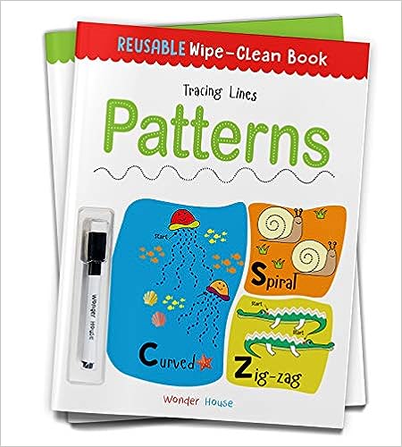 Reusable Wipe And Clean Book Tracing - Lines Patterns : Trace And Practice Patterns