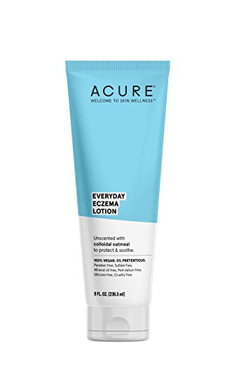 ACURE Everyday Eczema Lotion | 100% Vegan | For Sensitive & Easily Irritated Skin | Fragrance-F ree | 2% Colloidal Oatmeal & Cocoa Butter - Nourishes, Calms and Hydrates | 8 Fl Oz