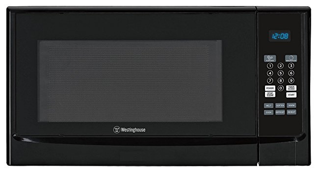 Westinghouse WCM14110B 1100 Watt Counter Top Microwave Oven, 1.4 Cubic Feet, Black Cabinet