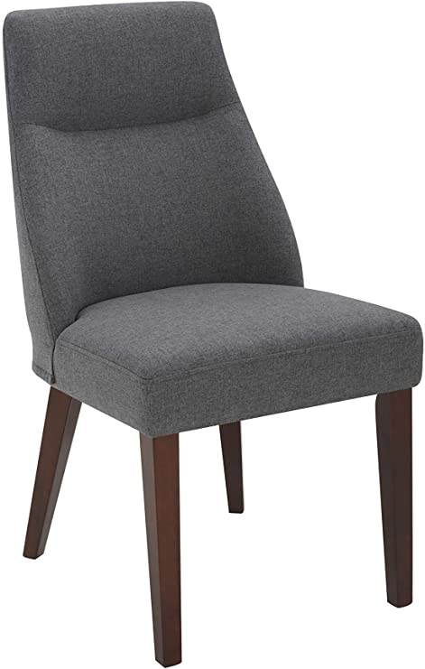 Amazon Brand – Rivet Phinney Contemporary Upholstered Dining Chair, 19.7"W, Graphite