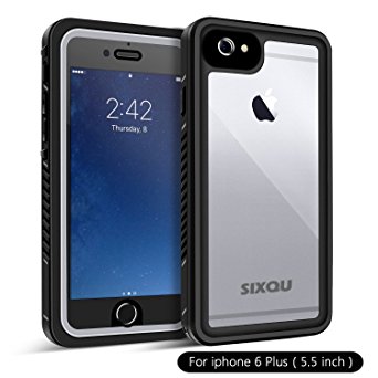 Waterproof case for iphone 6 plus & 6s plus,SIX-QU Underwater Cover Full Body Protective Dirtproof Shockproof Waterproof Case for iPhone 6 plus/6s plus (5.5inch)