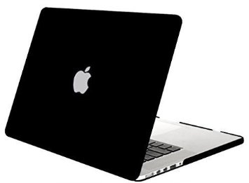 MacBook Pro 15 inch Case with Retina Display NO CD-ROM Drive Mosiso Black Retina 154 Soft-Touch Plastic Hard Case Cover Model A1398 BLACK with One Year Warranty