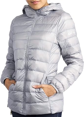 alpine swiss Eva Womens Down Jacket Hooded Puffer Coat Packable Insulation & Light