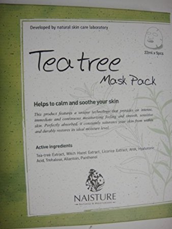 High quality Facial mask pack by Naisture (Tea tree) 5pcs/box