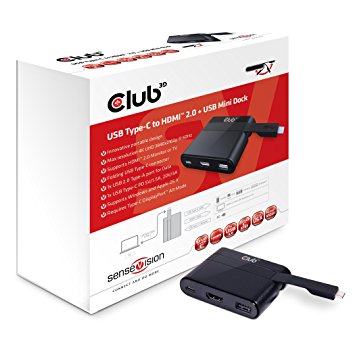 Club3D Type C to HDMI 2.0 USB Charging Mini Dock, 3A (CSV-1534)