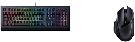 Razer Cynosa V2 - Membrane Gaming Keyboard & Basilisk X Hyperspeed - Wireless Gaming Mouse, Wireless Gaming Mouse (with Razer Hyperspeed Technology)