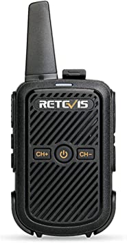 Retevis RT15 Mini Walkie Talkie Rechargeable VOX Keypad Lock USB Charging Two Way Radio for Adults 2 Way Radios Long Range (1 Pack)