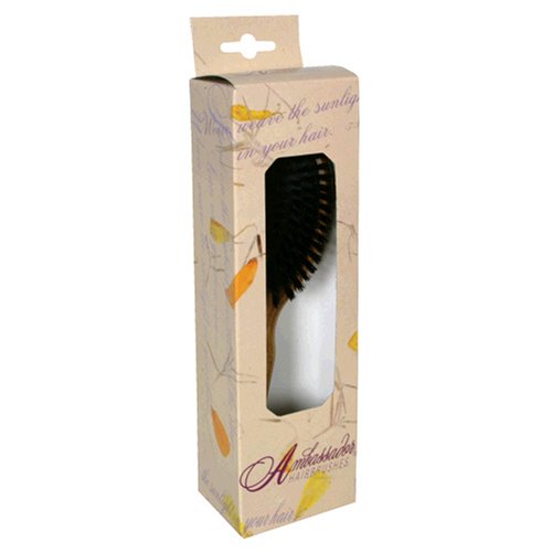 Ambassador Hairbrush, Wood Small Oval Pneumatic, 1 Hairbrush