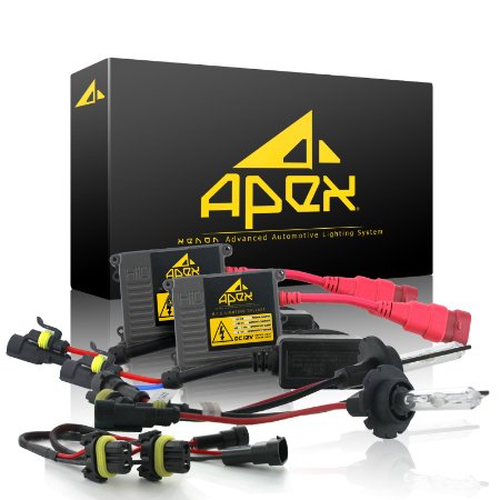 Apex H11 ( H8 / H9 ) Xenon Hid Conversion Kit ( 6k 6000k Diamond White ) with " Exclusive Digital Ignitor Premium Ballasts " All Bulbs Sizes Hids light Kits