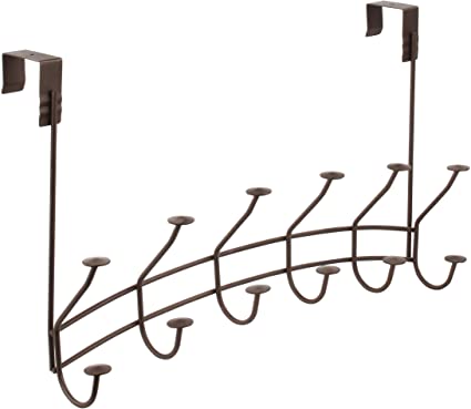 Spectrum Diversified Windsor Over the Door Hook Rack, 6 Hook, Bronze